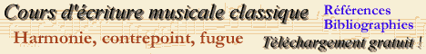 Cours d'criture musicale tonale en ligne