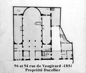plan 96 et 94 rue de Vaugirard