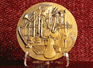 Chevilles, sautereaux et clavier de clavecin - Médaille de la Monnaie de Paris