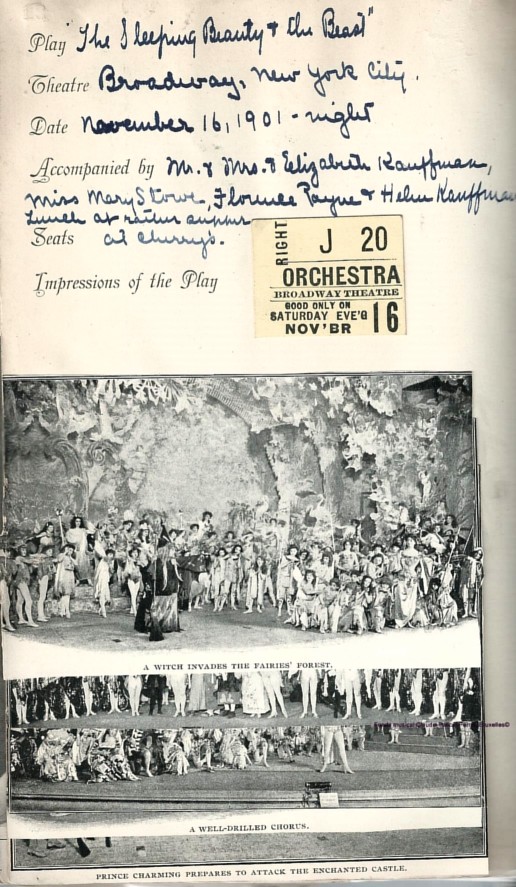 Premires comdies musicales  New York : The Sleeping Beauty and the Beast (Broadway, 16/11/1901)