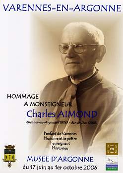 Affiche de l'exposition ''Hommage  Mgr Charles Aimond''