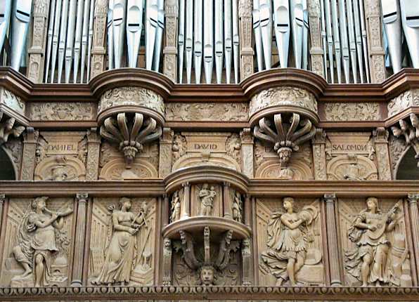 Dtail de l'orgue de la Collgiale Notre-Dame du Grand-Andely - Photo © Marie-France Chatelais