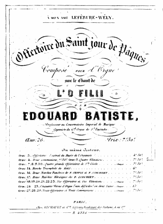 Offertoire du Saint jour de Pques