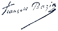 Signature de Franois Bazin