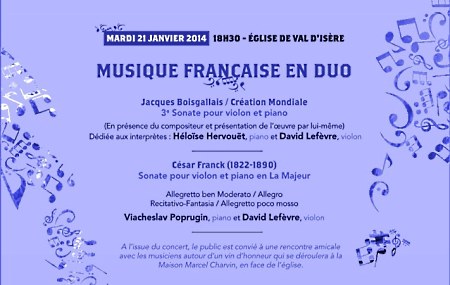 Affiche concert Val d'Isère (Boisgallais)