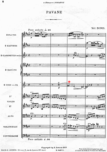 Mel Bonis : Pavane, page 2