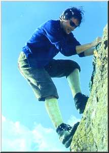 Thrse Brenet sur les rochers de Fontainebleau