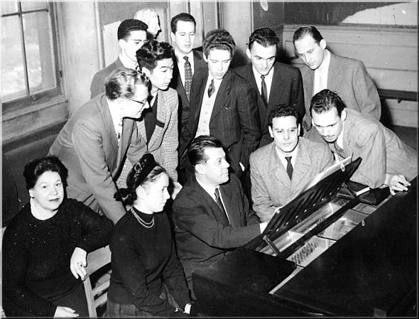 La classe de Tony Aubin au CNSM en 1955