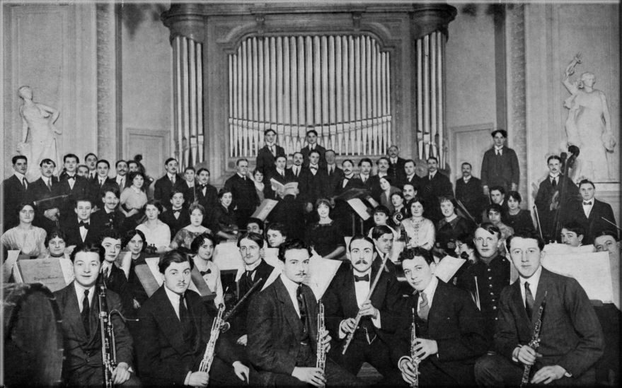 Classe de direction d’orchestre dirigée par Vincent d’Indy en 1914 