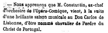 Charles Constantin nommé à l'Ordre du Christ du Portugal