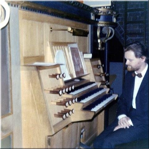 Germain Desbonnet à l'orgue de Buxthedude à Helsingor (Danemark, 4 août 1971)