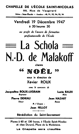 Concert du 19 dcembre 1947, Jean Fellot
