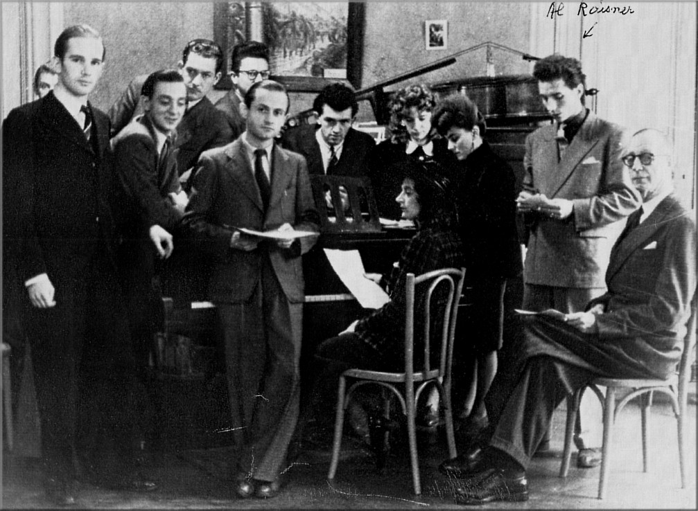 1944 - classe du Conservatoire International de Jazz  Paris, parmi les lves : Albert Raisner (1922-2011) 