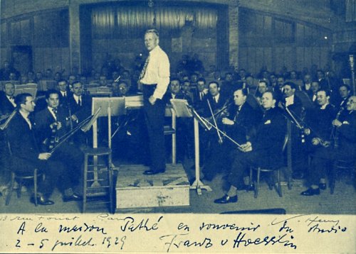 Sance d'enregistrement de la Ttralogie de Wagner, par Franz von Hoesslin et l'Orchestre des Concerts Straram