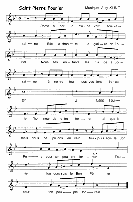 Saint Pierre Fourier, musique d'Auguste Kling