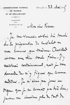 Lettre autographe de Dubois