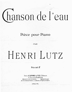 Lutz : Chanson de l'eau