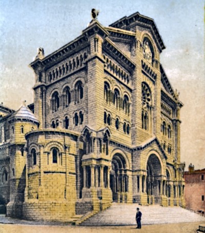 La cathédrale de Monaco, vers 1910.