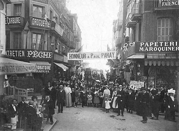 Le Trport, 1911 - La population rserve un accueil chaleureux  son jeune Prix de Rome