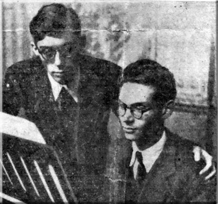 Claude Oascal et Marcel Bitsch, en 1945