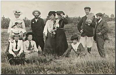 Primel (Finistre), aot 1905: famille d'Adolphe Piriou.