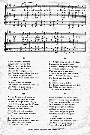 La Franaise, chant hroque de la Grande Guerre (Saint-Sans)