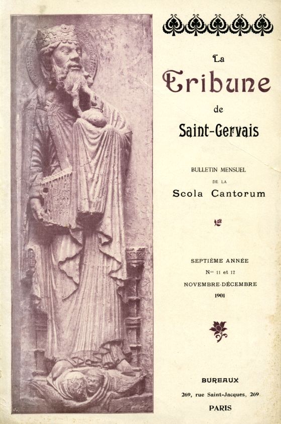 La Tribune de Saint-Gervais, revue mensuelle de la Schola Cantorum fonde en 1895