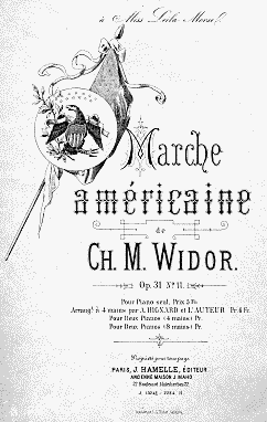 Widor : Marche amricaine - Couverture