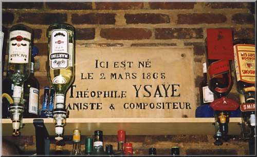 Plaque commémorative, naissance de Théophile Ysaye.