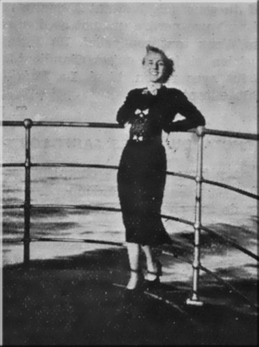 Line Zilgien, en 1937  bord du paquebot transatlantique Paris