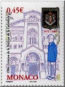 Timbre-poste monégasque : centenaire de la maîtrise de la Cathédrale