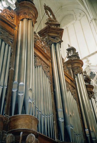 Le grand orgue de la cathdrale de Nantes, dtails de la faade