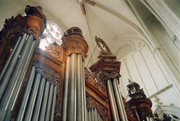 Le grand orgue de la cathdrale de Nantes, dtails de la faade