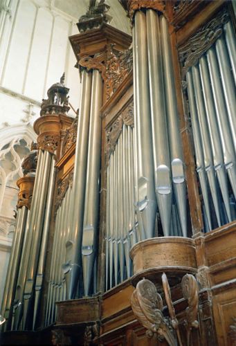 Le grand orgue de la cathdrale de Nantes, dtails de la faade