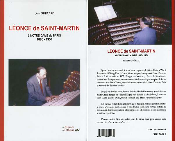 LONCE de SAINT-MARTIN  NOTRE-DAME de PARIS, 1886-1954