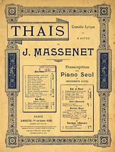 Mditation de Thais, de Massenet, page couverture