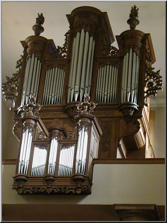 Turckheim, glise Sainte-Anne, orgue Alfred Kern 1980, dans buffet de 1755