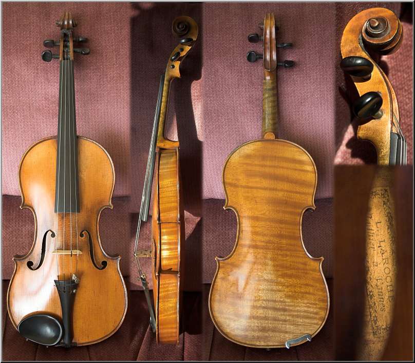 Violon sign L. Laroche, luthier  Vannes.